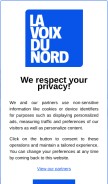 How lavoixdunord.fr looks like on a mobile device such as an iPhone.
