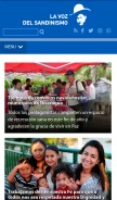 How lavozdelsandinismo.com looks like on a mobile device such as an iPhone.