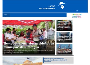 How lavozdelsandinismo.com looks like on a tablet such as an iPad.