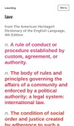 How law.blog looks like on a mobile device such as an iPhone.