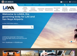 How lawa.org looks like on a tablet such as an iPad.