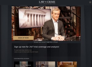 How lawandcrime.com looks like on a tablet such as an iPad.