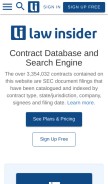 How lawinsider.com looks like on a mobile device such as an iPhone.
