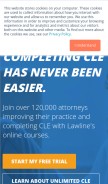 How lawline.com looks like on a mobile device such as an iPhone.