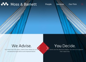 How lawmoss.com looks like on a tablet such as an iPad.