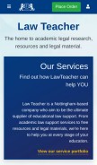 How lawteacher.net looks like on a mobile device such as an iPhone.