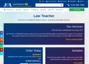 How lawteacher.net looks like on a tablet such as an iPad.