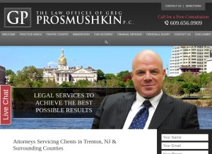 How lawyertrenton.com looks like on a tablet such as an iPad.