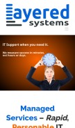 How layeredsystems.com looks like on a mobile device such as an iPhone.