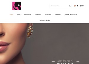 How lazyjewel.com looks like on a tablet such as an iPad.