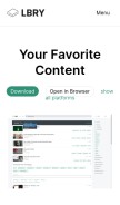 How lbry.com looks like on a mobile device such as an iPhone.