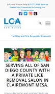 How lcasandiego.com looks like on a mobile device such as an iPhone.