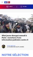 How lci.fr looks like on a mobile device such as an iPhone.