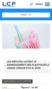How lcp.fr looks like on a mobile device such as an iPhone.