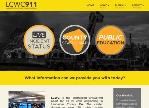 How lcwc911.us looks like on a tablet such as an iPad.