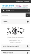 How le-sav.com looks like on a mobile device such as an iPhone.
