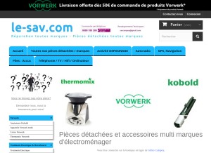 How le-sav.com looks like on a tablet such as an iPad.