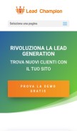 How leadchampion.com looks like on a mobile device such as an iPhone.