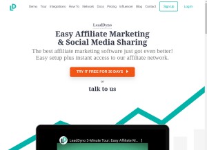 How leaddyno.com looks like on a tablet such as an iPad.
