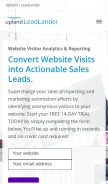 How leadlander.com looks like on a mobile device such as an iPhone.