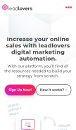 How leadlovers.com looks like on a mobile device such as an iPhone.