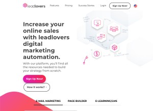 How leadlovers.com looks like on a tablet such as an iPad.