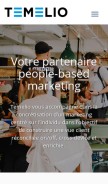 How leadplace.fr looks like on a mobile device such as an iPhone.