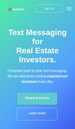 How leadsherpa.com looks like on a mobile device such as an iPhone.