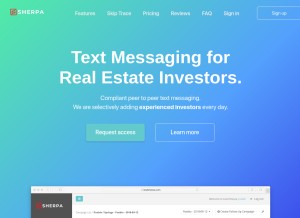How leadsherpa.com looks like on a tablet such as an iPad.