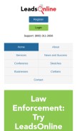 How leadsonline.com looks like on a mobile device such as an iPhone.