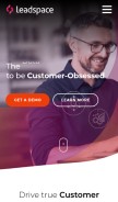 How leadspace.com looks like on a mobile device such as an iPhone.