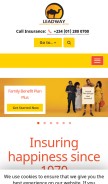 How leadway.com looks like on a mobile device such as an iPhone.