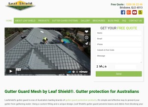 How leafshield.net.au looks like on a tablet such as an iPad.