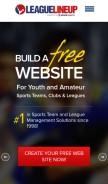 How leaguelineup.com looks like on a mobile device such as an iPhone.