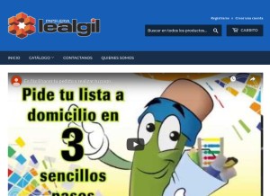 How lealgil.com looks like on a tablet such as an iPad.