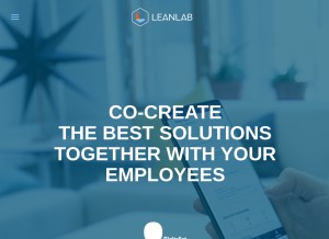 How leanlab.co looks like on a tablet such as an iPad.