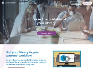 How leanlibrary.com looks like on a tablet such as an iPad.