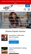 How learn2serve.com looks like on a mobile device such as an iPhone.