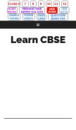 How learncbse.in looks like on a mobile device such as an iPhone.
