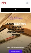 How learncreative.net looks like on a mobile device such as an iPhone.