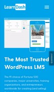 How learndash.com looks like on a mobile device such as an iPhone.