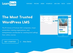 How learndash.com looks like on a tablet such as an iPad.