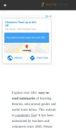 How learning-theories.com looks like on a mobile device such as an iPhone.