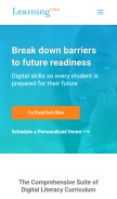 How learning.com looks like on a mobile device such as an iPhone.