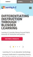 How learninga-z.com looks like on a mobile device such as an iPhone.