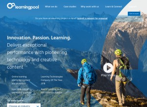 How learningpool.com looks like on a tablet such as an iPad.