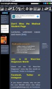 How learningradiology.com looks like on a mobile device such as an iPhone.