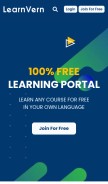 How learnvern.com looks like on a mobile device such as an iPhone.