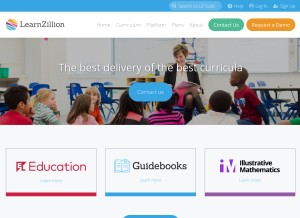 How learnzillion.com looks like on a tablet such as an iPad.