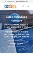 How leasequery.com looks like on a mobile device such as an iPhone.
